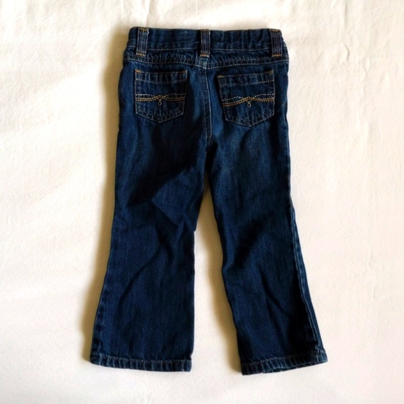 old navy boot cut dark wash denim jeans 3T toddler girls - Picture 5 of 7